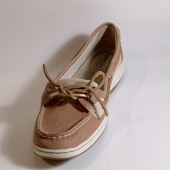 Sperry Shoes - Sperry Women Angelfish Boat Shoe Linen Gold Size 7.5